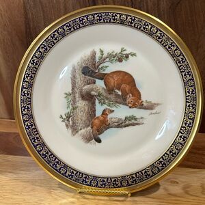 Lenox Woodland Wildlife Limited Edition Plate, Martens, Mint Condition, No Box
